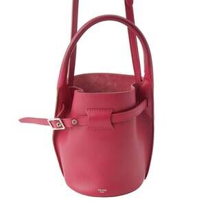 Celine Bag Shoulder Handbag Burgundy Red
